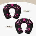 thumbnail image 3 of Xecao Breast Cancer Print Memory Foam Cervical Neck Pillow Versatile U-Shaped Pillows for Home,Office,Camping,Travelling,Soft Washable Cover, 3 of 8
