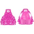 thumbnail image 5 of Moggemol Kids Girls Sequins Halter Sleeveless Hip Hop Jazz Latin Samba Ballet Dance Crop Tops Carnival Party Dancewear A Hot Pink 12, 5 of 6