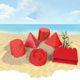 thumbnail image 4 of Ensemble de Jouets de Plage pour Enfants 4 Pcs, Ensemble de Jeu de Sable Pyramide Château, Jouets pour Bac à Sable, Trousse d'Outils de Sable Créatifs, Moules à Sable pour Filles et Garçons (Rouge), 4 of 8