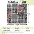 thumbnail image 2 of Pioneer Flower Floral Print Pattern Square Fitted Tablecloth with Elastic Edge,Square Table Cover,Washable Elastic Table Cover for Home Kitchen Party Decor 36"x36", 2 of 6