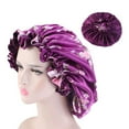 thumbnail image 1 of DFC Large Lace Tinting Double Layer Nightcap Ladies Beauty Salon Hat Makeup Cap Shower Cap, 1 of 5