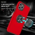 thumbnail image 3 of Entronix Heavy Duty Ring Case for iPhone 11 Pro Max, Shockproof Slim Fit Kickstand, Red, 3 of 7