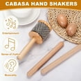 thumbnail image 4 of Uxcell Cabasa de Madera Percusión 2.4" Shaker de Mano Musical Instrumento con Cuentas de Metal para Educación Musical de Banda Actuación en Fiesta (Color Madera), 4 of 6