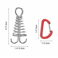 thumbnail image 6 of harmtty Octopus Deck Peg Spiral Shaped Adjustable Spring Durable Octopus Rope Buckle with Carabiner Hook for Outdoor Camping Hiking,Red, 6 of 8