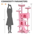 thumbnail image 7 of 54 inch Cat Trees and Towers for Indoor Cats, Cat Condo Scratching Post for Adult Cats, Multi-Level Cat Towers for Small Cats, Pink, 7 of 7