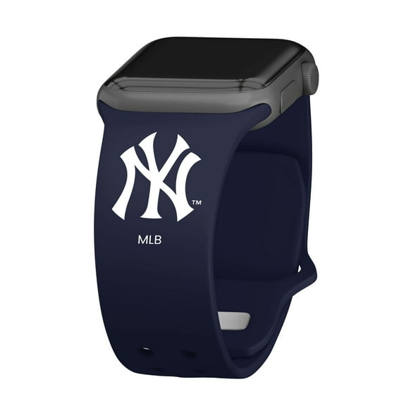 Navy New York Yankees Logo Silicone Apple Watch Band
