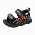 thumbnail image 3 of TOWED22 Boys Sandals with Adjustable Straps Open-Toe Summer Outdoor Sport Sandals for Toddler/Little/Big Kid(Black,3), 3 of 5