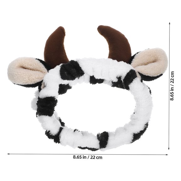 LOLIPPYY 2-Pack Cow Pattern Facial Headbands for Skincare, Makeup, Spa, and Hair Tying Routine