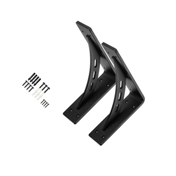 ZheElen 2 Pieces Metal L Brackets Sturdy Metal Shelf Brackets for Closet Dining Room