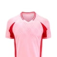 thumbnail image 5 of CYRBOKO Boys Soccer Jersey Sets, Short Sleeve Summer Breathable Elastic Waist Athletic Outfit Sets Pink Size 8-9 T, 5 of 5