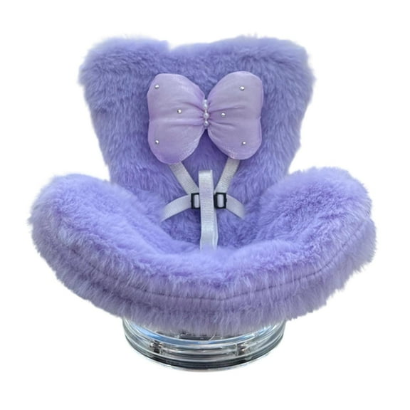 Daiosportswear Cute Doll Car Seat with Soft Plush Cushion, Vent Clip & Desktop Stand, Functional Ornament for Doll Collectors & Car Fans, Simulation Design