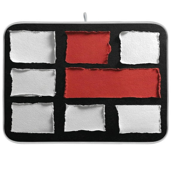 IAUYY 18 x 24 Inch Dish Drying Mat Dish Drying Mat Microfiber Kitchen Mats Large Counter Absorbent Dish Pad Drainer Rack Paper Grid