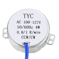 thumbnail image 2 of Electric Synchronous Synchron Motor Turntable Motor 100-127 VAC 50-60Hz CCW/CW 4W 0.8-1RPM, 2 of 4
