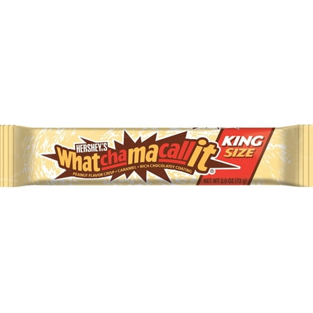 Whatchamacallit Chocolate, Caramel and Peanut Flavored Crisps King Size Candy, Bar 2.6 oz
