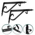 thumbnail image 1 of IFANLANDOR 2 Sets of Simple Black Iron Shelving Brackets for Study and DIY Projects, 1 of 6