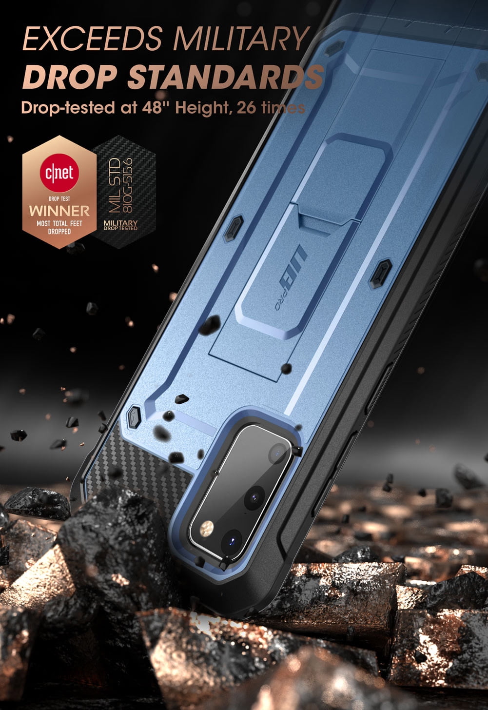 SUPCASE Unicorn Beetle Pro Series Designed for Samsung Galaxy S20 FE 5G Case (2020 Release), Full-Body Dual Layer Rugged Holster & Kickstand Case with Built-in Screen Protector (Tilt)