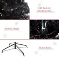thumbnail image 6 of 7 FT Black Artificial Christmas Tree, 1346 Realistic Plastic Branch Tips, Sturdy Base with Detachable Feet, Easy Assembly, 6 of 7