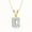 Yellow Gold Plated, variant on Aone Jewelry 4 Carat Emerald Cut Moissanite Solitaire Pendant Necklace for Women | EF-VS1 Clarity | 14K Gold Over 925 Sterling Silver with Cable Chain in Rose, White & Yellow Gold