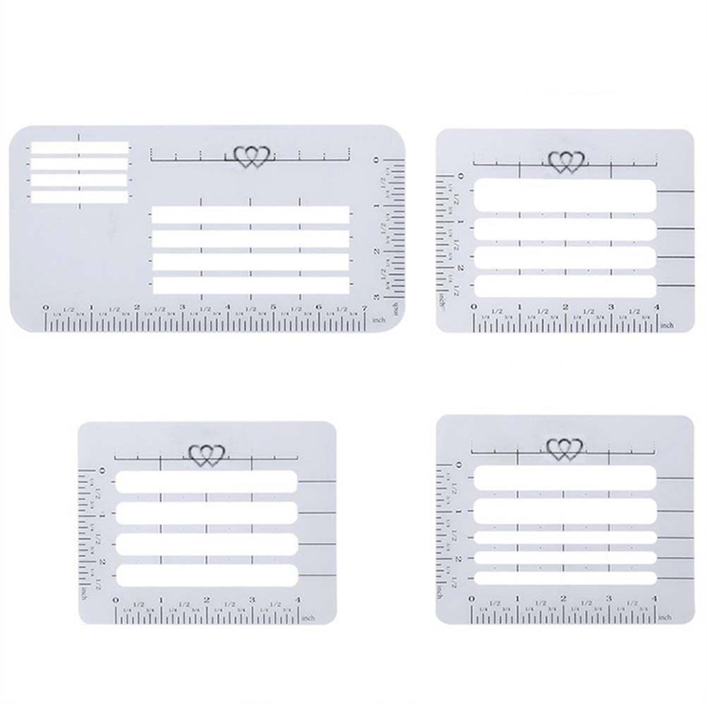 Straight Line Stencil Templates and Envelope Addressing Guide Stencil Set of 6,Line Drawing Stencil Lettering Guide,College Ruled 9/32 and 0.35