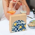 thumbnail image 3 of Yayeee Napkin Holder for Table Kitchen Paper Tissue Organization, Retro Plaid Lemon, 3 of 8