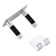 thumbnail image 4 of Yuarrent Colgador de soporte de montaje en pared, soporte adhesivo autoadhesivo, gancho sin taladro, estante de almacenamiento, reemplazo de baño para Juegos de accesorios de baño Plata Yuarrent JJ23435-00, 4 of 6