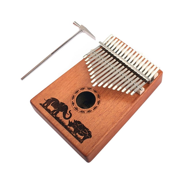 Wosthever Kalimba de 17 teclas para niños y adultos, aprendiz interesante para practicar música de madera, accesorio para tocar, dedos, Piano, Accesorios para instrumentos musicales