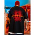 thumbnail image 3 of Camisetas estampadas con letras chinas góticas de verano para hombre, camisetas de manga corta Y2K, camisetas de moda de hip hop con cuello redondo, 3 of 5