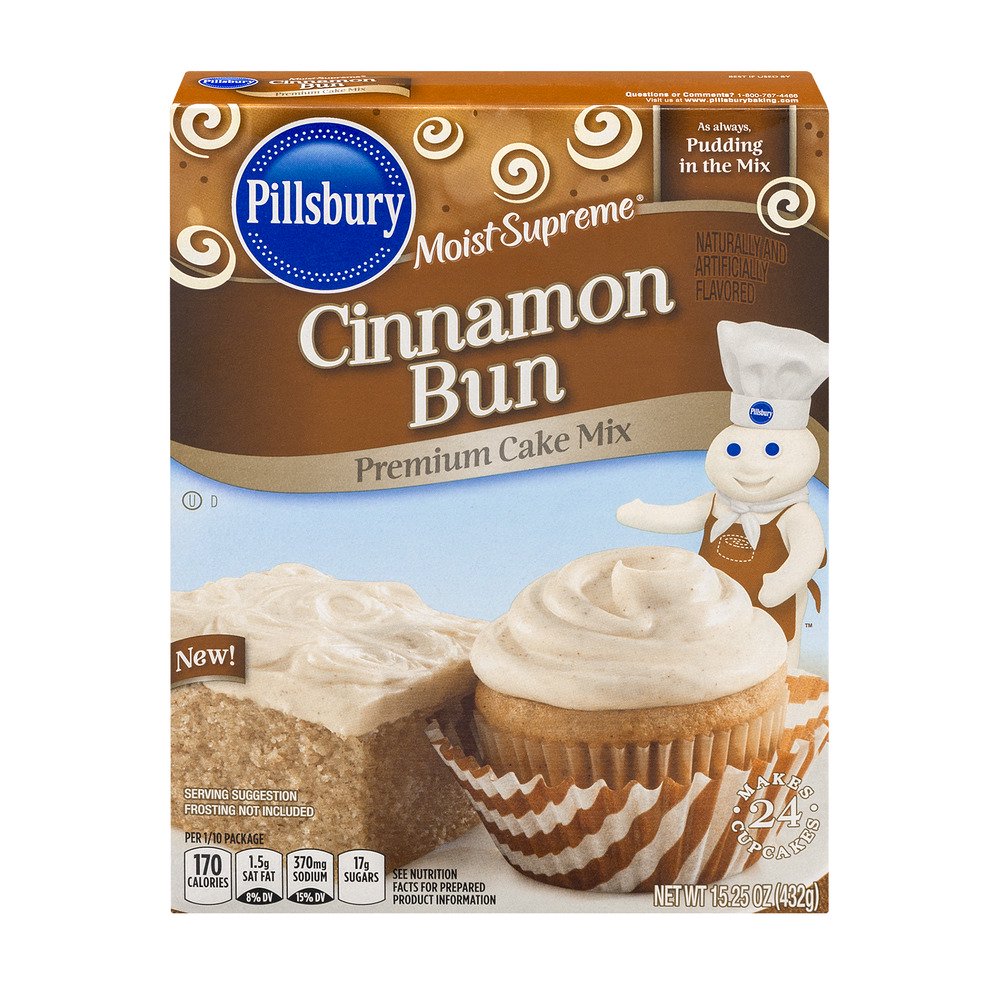 Pillsbury Moist Supreme Premium Cake Mix Cinnamon Bun, 15