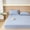 Cornflower Blue, variant on MooMee Fitted Sheet with Pillowcases 3-Piece Set 100% Washed Cotton Linen Like Textured (Denim Blue, Queen)