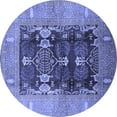 thumbnail image 1 of Ahgly Company Indoor Round Oriental Blue Industrial Area Rugs, 3' Round, 1 of 4