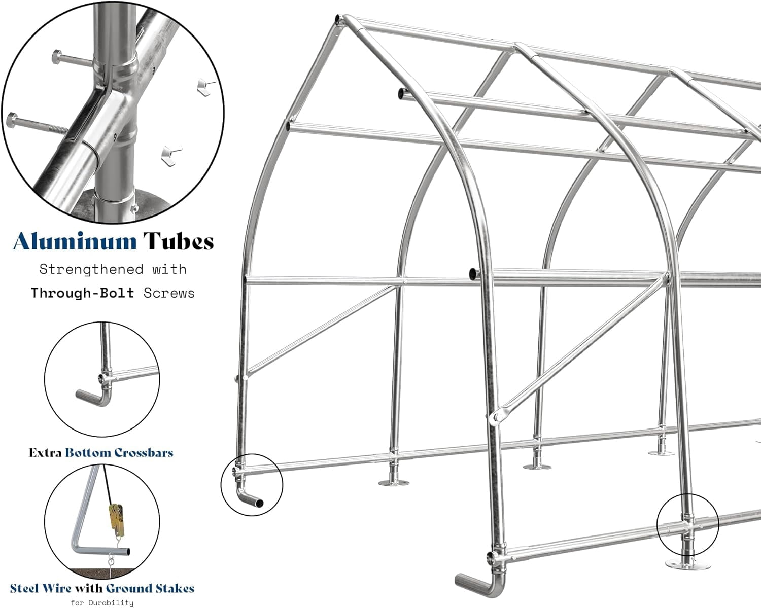 Jocisland 12x30 ft Carport with Galvanized Frame for Car, Roll-Up Doors, Heavy Duty Outdoor Canopy