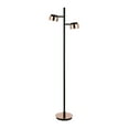 thumbnail image 3 of Evelyn&Zoe Jex 2-Light Floor Lamp with Metal Shade, Blackened Bronze/Copper/Copper, 3 of 13