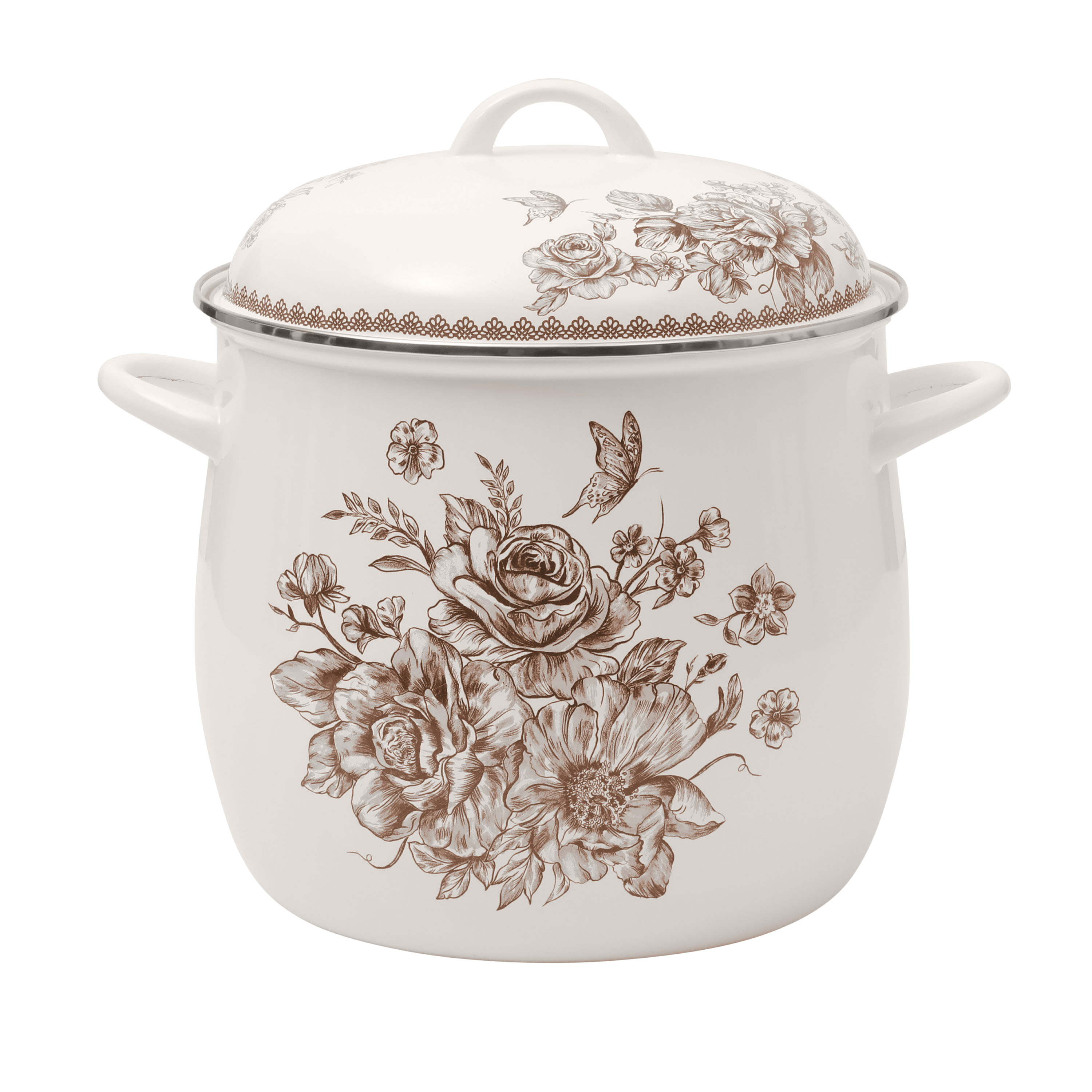 The Pioneer Woman Agatha 12 Qt Enamel Stock Pot