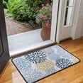 thumbnail image 2 of Blue Floral and Petal Pattern Door Rugs,Washable Non Slip Door Mats Indoor,Decorative Door Mats,Entry Mat Indoor for Entrance,Bedroom,Kitchen,Bathroom,30"x17", 2 of 6