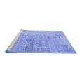 thumbnail image 2 of Ahgly Company Machine Washable Indoor Rectangle Patchwork Blue Transitional Area Rugs, 8' x 12', 2 of 4