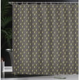 thumbnail image 3 of Ambesonne Modern Shower Curtain, Thunder Symbols Elements Art, 69"Wx70"L, Charcoal Grey and Yellow, 3 of 4