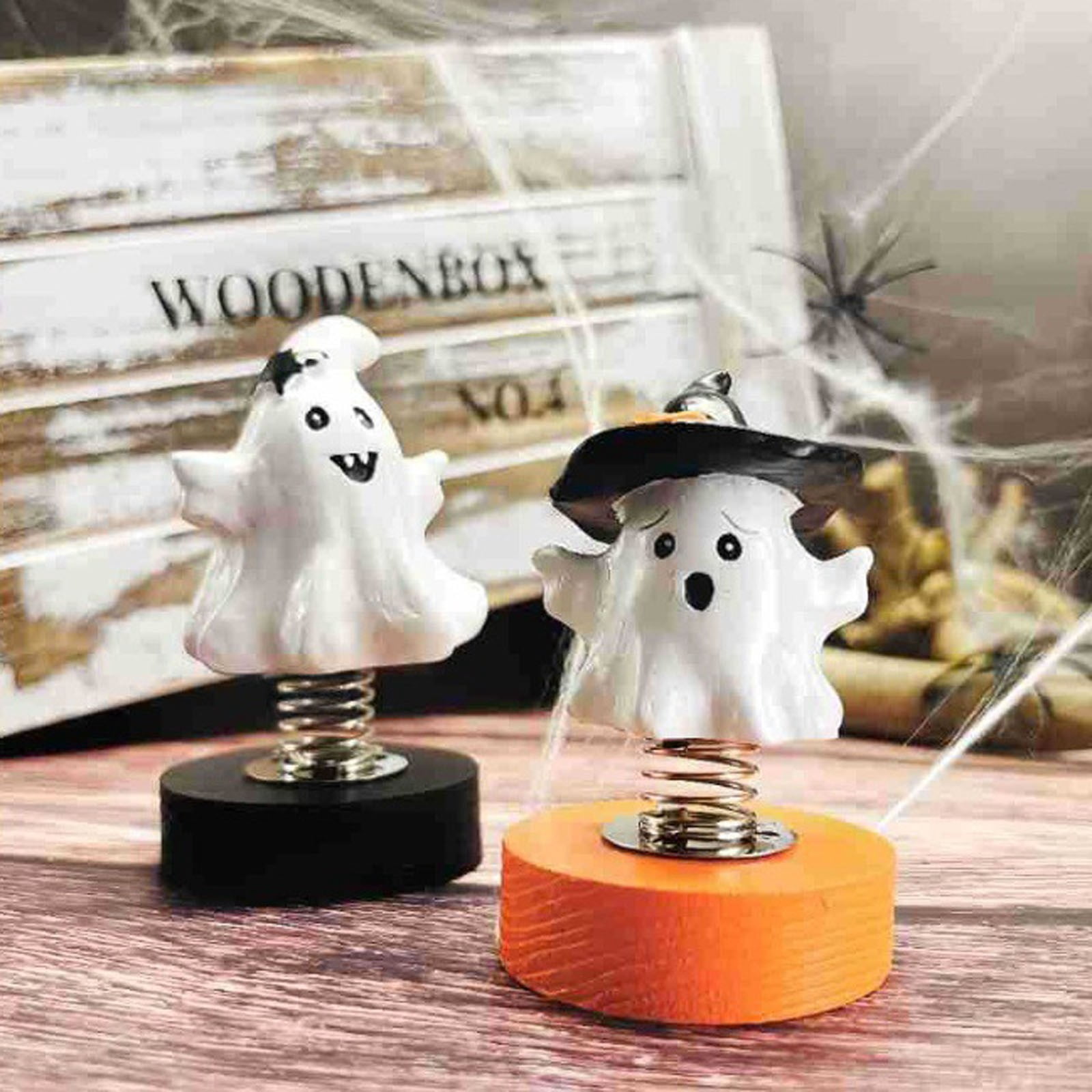 Melrose Ghost With Candy Bucket Ekkolight Infinity Light - 16-Inch Acrylic Halloween Decor With Soft LED Glow