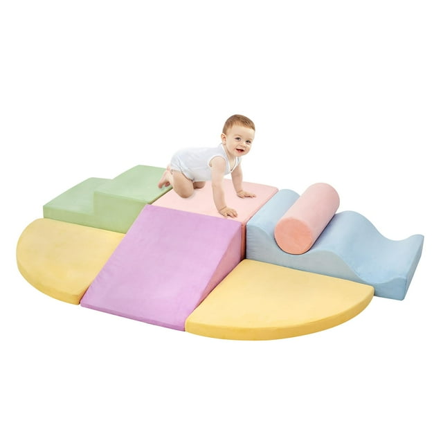 Juego de bloques de escalada Quchi de espuma blanda Climbing Toys, 7 piezas