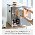 thumbnail image 5 of Yamazaki Home Tosca Bread Box Keeper Holder Container, Metal Bread Holder Saver, Slim Space Saving Counter Storage - Vertical - Steel + Wood, 5 of 8