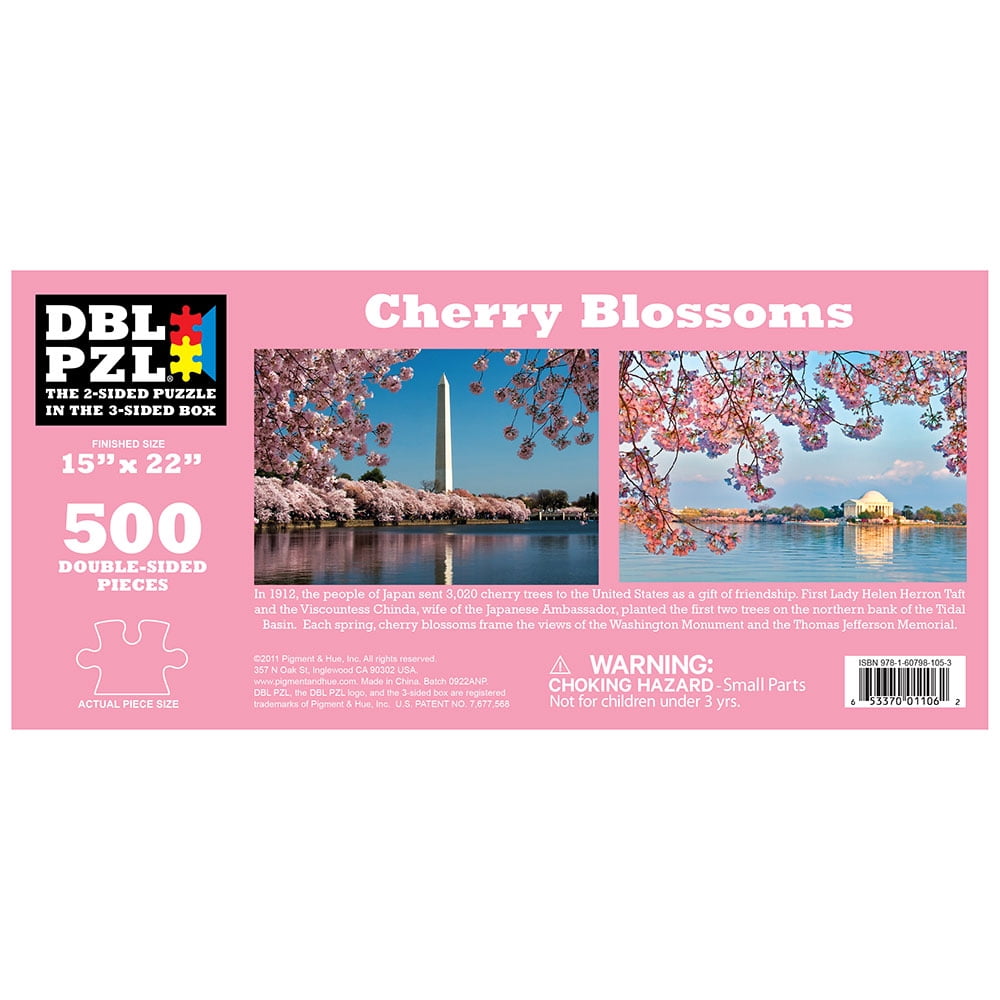 Cherry Blossoms DBL PZL 500pc Double-Sided Jigsaw Puzzle