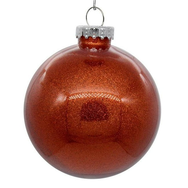 Vickerman N210839 3 in. Bittersweet Glitter Clear Ball, 12 per Bag