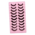 thumbnail image 1 of 10 Pairs Russian Strip Lashes Curly Handmade   F  19x10.5x1.5CM, 1 of 7