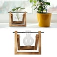 thumbnail image 1 of Terrario De Plantas Con Soporte De Madera Maceta De Aire De Escritorio Para Interiores Florero De Vidrio Para Hidroponía Plantas De Agua Hogar Jardín Accesorios De, 1 of 7