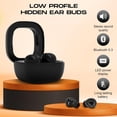 thumbnail image 2 of Mini Sleep Earbuds for Side Sleepers, Ultra-Light Bluetooth 5.3 Invisible Sleep Headphones with Comfortable Fit, LED Display Portable Case, Small Earphones for Sleep, Work & Sports (Black), 2 of 7