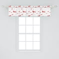 thumbnail image 2 of Ambesonne Dachshund Window Valance, Dog with Hearts and Dots, 54" X 12", Vermilion Pale Orange, 2 of 3