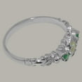 thumbnail image 5 of LBG British Made Solid 14k White Gold ring with Natural Opal & Emerald Womens Engagement Ring - 33 size options - Size 9.75, 5 of 9