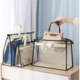 9 Pack Dust Bags for Handbags, Clear Handbag Storage Organizer for