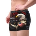 thumbnail image 2 of Yiaed American Bald Eagle Warrior Print Men's Soft Cotton Boxer Shorts Breathable Boxers Underwear Moisture-Wicking Underwear Stretch Boxer Briefs for Man-Large, 2 of 5