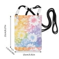thumbnail image 5 of Multi-Color Cross-Body Handbag 8.27×5.91in Waterproof, Scratch-Resistant And Odor-Free Detachable Shoulder Strap White Tie-Dye Background Rainbow Colors_4, 5 of 8