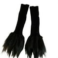 thumbnail image 1 of hirigin Women's Ribbed Knit Leg Warmers, Japanese Student Knee High Socks Boot Cuffs with Fur Trim, 1 of 6